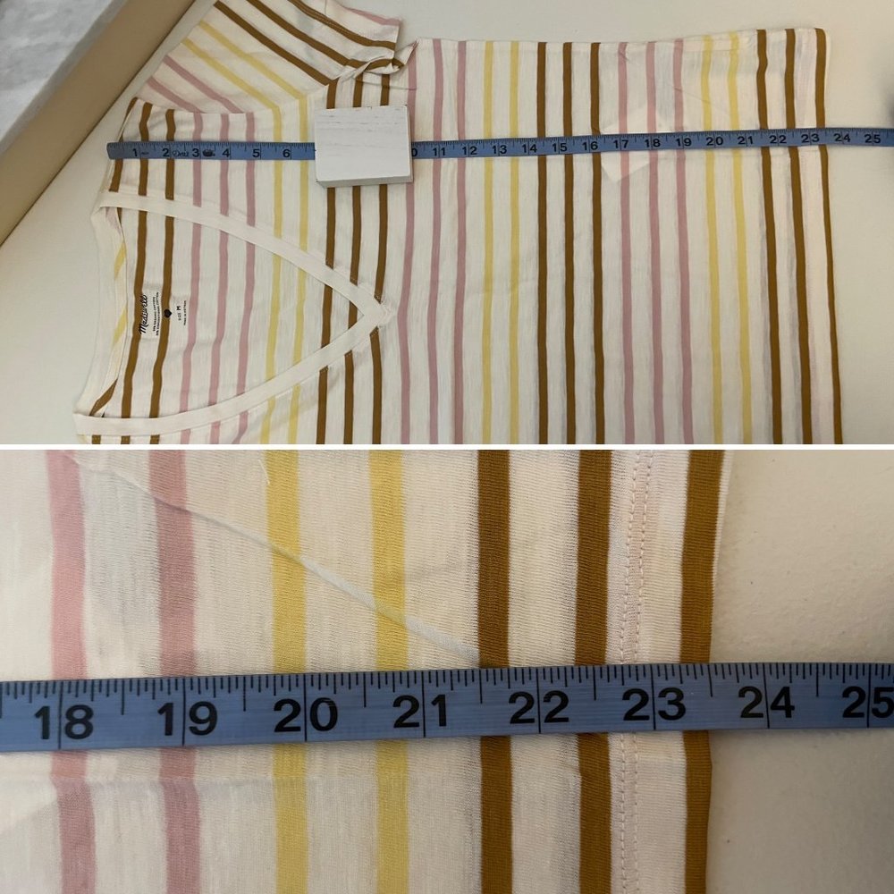 Madewell Whisper Stripe V-neck Tee - Picture 13 of 13